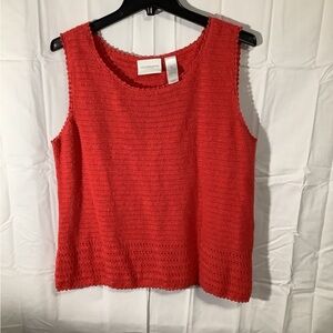 Liz Claiborne Coral Knit Tank Top XL
